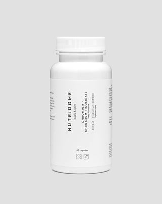 Picolinate de chrome avec vitamine C et pipérine pour réguler le taux de sucre Nutridome 60 gélules