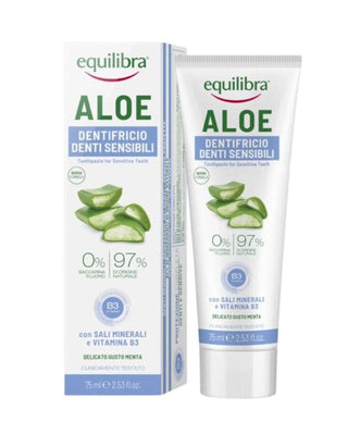 Pâte pour dents et gencives sensibles Aloe Gel Sensitive Equilibra - 1