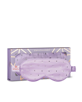 Bandeau de soie pour le sommeil décoré de cristaux – lilac Crystallove