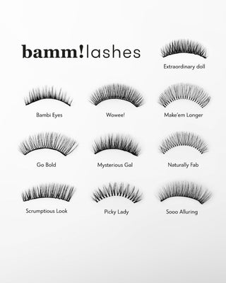 Faux cils en bande 2d à usage répété résistants à la déformation Naturally Fab Bamm!Lashes - 3