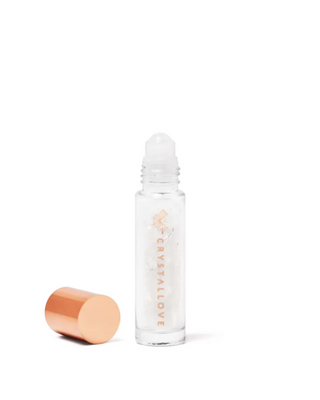 Bouteille avec cristaux pour l’huile - cristal de montagne Crystallove