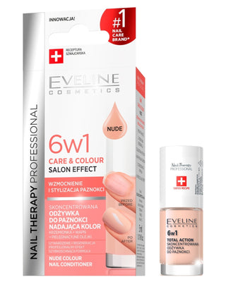Revitalisant d’ongles concentré donnant de la couleur 6en1, Nude Eveline