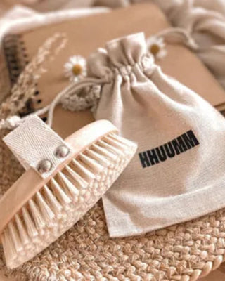 Brosse de massage à sec pour le corps avec bande en fibre d'agave n° 3 Hhuumm