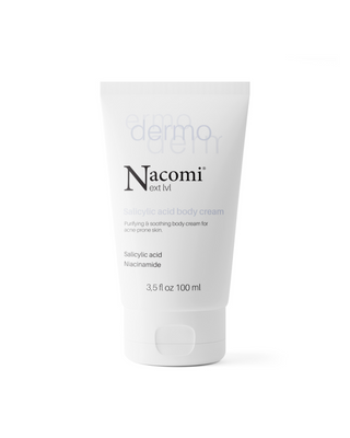Crème corporelle nettoyante et apaisante à l'acide salicylique et à la niacinamide Nacomi Next Level Dermo