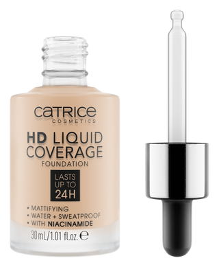 Fond de teint couvrant HD Liquid Coverage qui tient jusqu'à 24 heures light beige 010 Catrice
