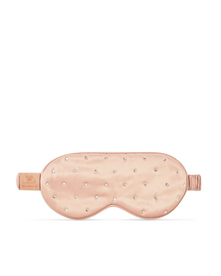 Bandeau de soie pour le sommeil décoré de cristaux – rose gold Crystallove
