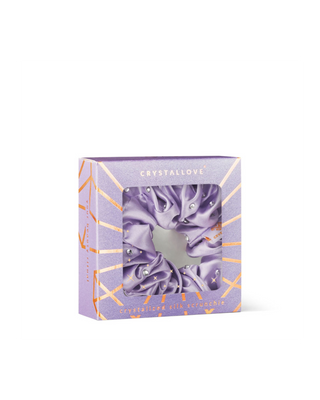 Chouchou en soie avec cristaux – lilac Crystallove - 4