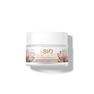 Crème/masque pour le visage à l'huile de Kahai et à l'extrait d'AFA pour la nuit 40+ Hyaluro bio-rejuvenation BeBio Ewa Chodakowska