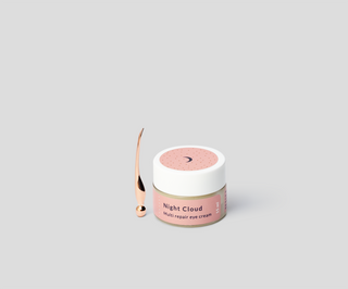 Crème de nuit pour les yeux avec huile de chanvre bio et spatule de massage Slaap
