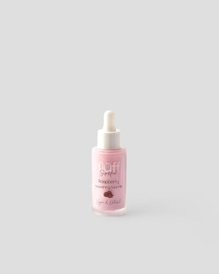 Lait pour le visage à l'extrait de framboise idéal comme crème sérum ou base de maquillage Fluff