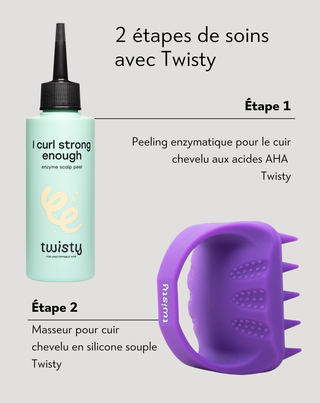 Gommage enzymatique de Twisty pour le cuir chevelu aux acides AHA pour nettoyer et stimuler la microcirculation - 4