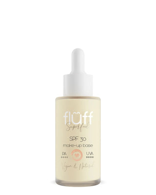 Lait-crème base de maquillage avec écran solaire SPF 30 et acide hyaluronique Fluff