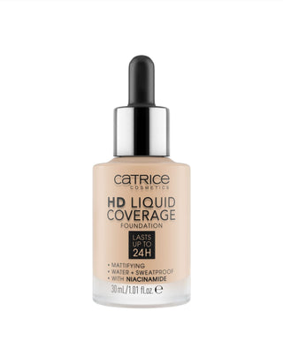 Fond de teint couvrant HD Liquid Coverage qui tient jusqu'à 24 heures light beige 010 Catrice