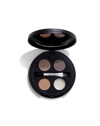 Palette de 3 ombres et cire transparente pour la mise en forme des sourcils pour un résultat durable Gosh