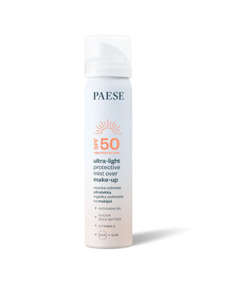 Brume de protection ultra-légère pour le maquillage avec écran solaire SPF50 de Paese - 1