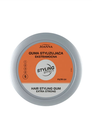 Gomme stylistique argentée dans un pot avec filtre UV Styling Effect Joanna
