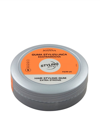 Gomme stylistique argentée dans un pot avec filtre UV Styling Effect Joanna