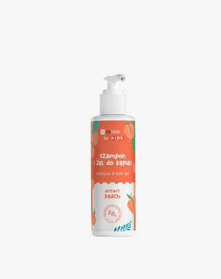 Shampooing et gel douche 2 en 1 pour enfants au parfum de pêche HiSkin - 1
