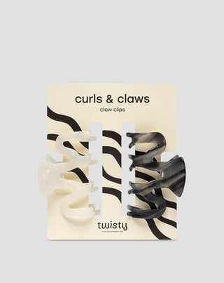 Set de 2 pinces à cheveux - perles et noires de Twisty - 1