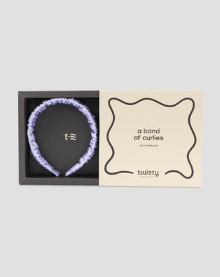Bandeau en soie lilas, 100% naturelle - Twisty - 4