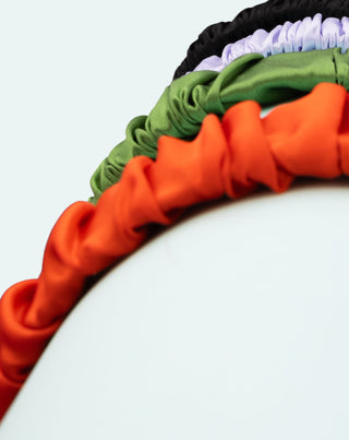 Bandeau en soie rouge, 100% naturelle - Twisty - 6