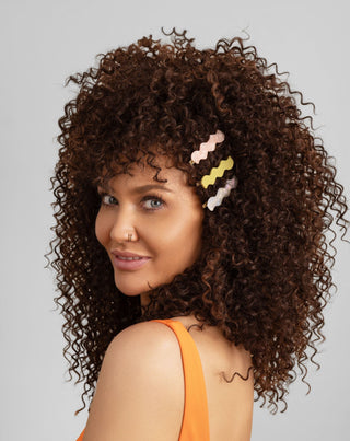 Set de barrettes wavy - perles, vertes, roses de Twisty - 3 pcs. - 3