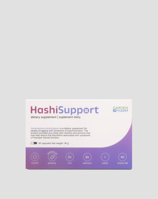 Complément alimentaire pour l'hypothyroïdie et la maladie de Hashimoto HashiSupport Gardenpharm 60 gélules - 1