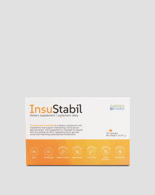 Complément alimentaire pour un taux de sucre normal et le métabolisme InsuStabil Gardenpharm 30 gélules - 1