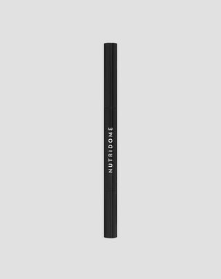 Crayon à sourcils graphite Nutridome avec brosse et pointe de précision à l'huile de ricin