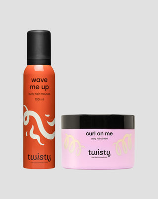 Coffret Twisty mousse + crème pour cheveux bouclés et ondulés - 1