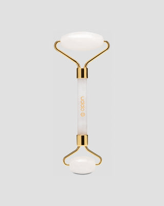 Rouleau de massage pour le visage en jade blanc pour réduire les cernes et les poches Uddo - 1