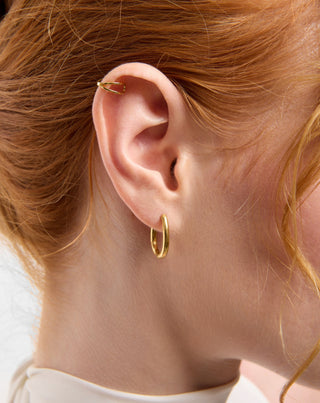 Boucles d'oreilles plaquées or avec jade rose en acier inoxydable Mys_1 - 3