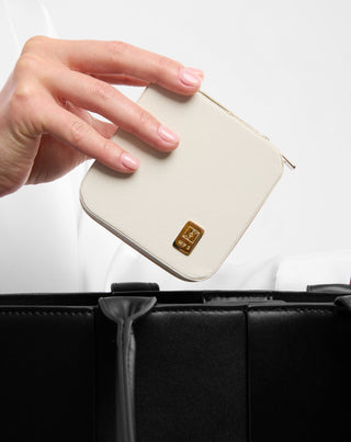 Petite boîte à bijoux avec compartiments, rouleaux et crochets, crème Mys_2 - 3