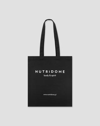 Sac à provisions Nutridome imprimé en coton biologique noir