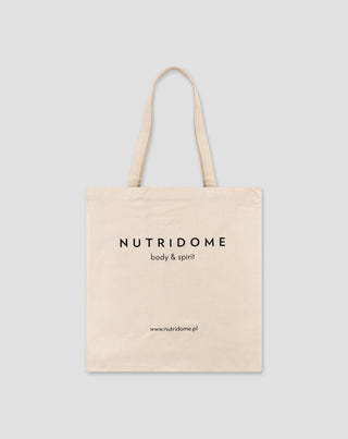Sac à provisions Nutridome imprimé en coton biologique écru - 1