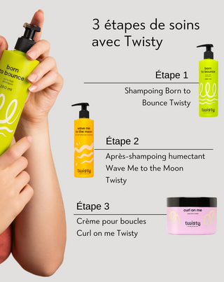 Coffret de soins et coiffage pour cheveux bouclés et ondulés de Twisty - 3