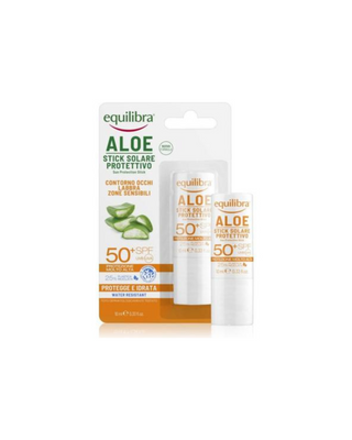 Stick de protection solaire à l'aloe vera SPF 50+ UVA, UVB pour application topique Equilibra - 1