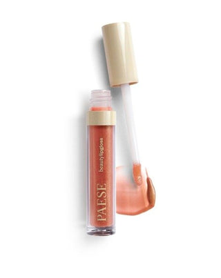 Brillant à lèvres aux particules scintillantes à effet de lèvres optiquement agrandies et à effet miroir 05 glazed Lipgloss Paese
