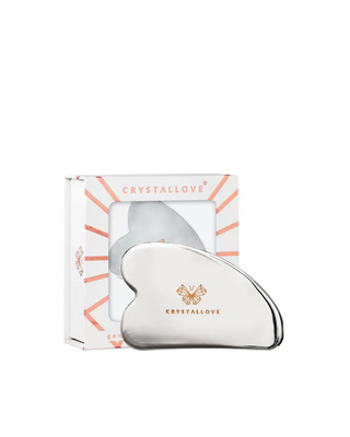 Plaque de massage du visage gua sha en acier inoxydable Cryo Ice Gua Sha Crystallove - 1