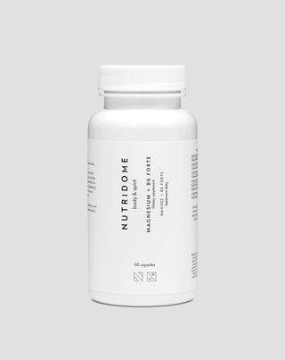 magnez + b6 forte comprimés contre les crampes des jambes, des mollets, la fatigue et le stress nutridome 60 capsules - 1