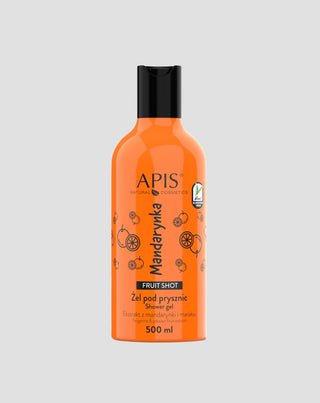 Gel douche naturel au parfum de mandarine à l’acide hyaluronique Fruit Shot Apis - 1
