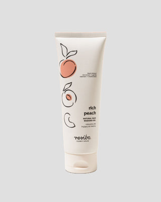 Gel nettoyant naturel pour le visage Rich Peach à l'extrait de pêche 125 ml Resibo - 1