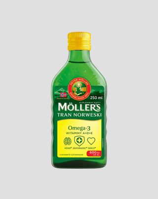 Moller's Norwegian Lemon Flavoured Trank with 600 IU Vitamin D3 (Trank norvégien aromatisé au citron avec 600 UI de vitamine D3) - 1