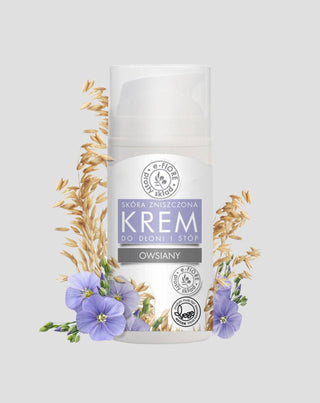 Crème d'avoine à l'huile de lin et d'orange pour les mains et les pieds E-Fiore - 1