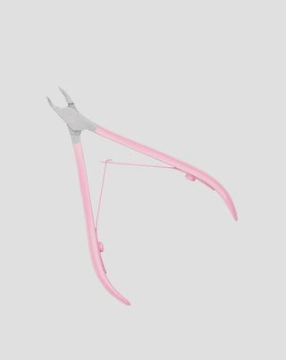 Pince à cuticules professionnelle de 3 mm avec manche rose satiné You Beauty - 3