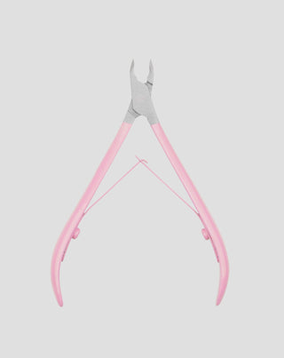 Pince à cuticules professionnelle de 3 mm avec manche rose satiné You Beauty - 1