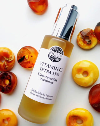 Vitamine C Tetra 15% Sérum de traitement réversible à l'ambre et au ginseng BIOUP - 2