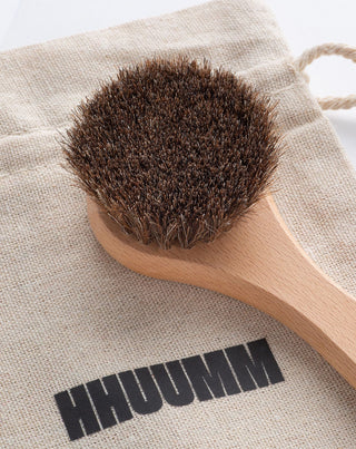 Brosse ronde de massage et de nettoyage du visage No. 15 en crin de cheval HHUUMM - 3