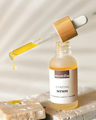 Sérum de nuit biphasé pour peaux sèches à l'acide hyaluronique et à la vitamine C Manilu - 2