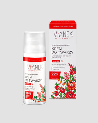Crème de jour anti-rides pour le visage pour peaux sèches au trèfle rouge Vianek - 2